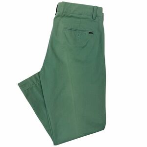 Polo Ralph Lauren Chino Pants Slim Fit Flat Front Green Cotton Men's 32x27